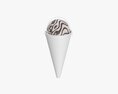 Ice Cream Ball In Cone Package For Mockup 3d model