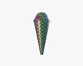 Ice Cream Ball In Cone Package For Mockup Modello 3D