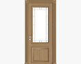 Classsic Door With Glass 01 3d model