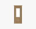 Classsic Door With Glass 01 Modèle 3d
