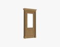 Classsic Door With Glass 01 Modèle 3d
