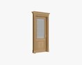 Classsic Door With Glass 01 Modello 3D