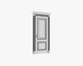 Classsic Door With Glass 01 3D модель