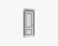 Classsic Door With Glass 01 3D модель