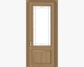 Classsic Door With Glass 02 Modèle 3d