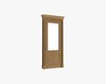 Classsic Door With Glass 02 3D-Modell