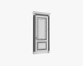 Classsic Door With Glass 02 3D 모델 