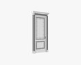 Classsic Door With Glass 02 3d model