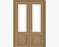 Classsic Door With Glass Double 01 3d model