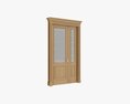 Classsic Door With Glass Double 02 3Dモデル