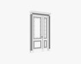 Classsic Door With Glass Double 02 3Dモデル