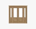 Classsic Door With Glass Quad 01 3D-Modell