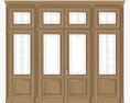 Classsic Door With Glass Quad 02 3Dモデル