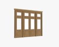 Classsic Door With Glass Quad 02 3D-Modell
