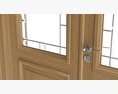 Classsic Door With Glass Quad 02 Modelo 3D