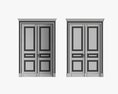 Classsic Door With Portal 01 Double 3D 모델 
