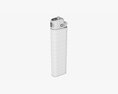 Cricket Flint Pocket Lighter 02 White Mockup 3d model