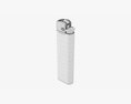 Cricket Flint Pocket Lighter 02 White Mockup Modello 3D