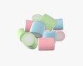 Marshmallows Candy Cylindrical Shape 3d model