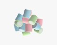 Marshmallows Candy Cylindrical Shape 3D-Modell