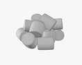 Marshmallows Candy Cylindrical Shape Modèle 3d