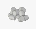 Marshmallows Candy Cylindrical Shape Modèle 3d