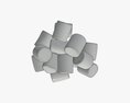Marshmallows Candy Cylindrical Shape 3D-Modell