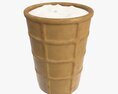 Ice Cream In Waffle Cup 3D модель