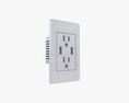 Double Outlet With Usb Ports Us 3D模型