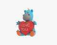 Dragon With Heart Soft Toy Modello 3D