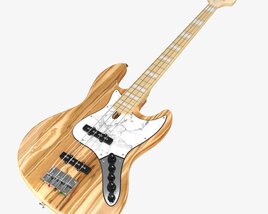 Electric 4-String Bass Guitar 01 V2 Modèle 3D
