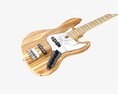 Electric 4-String Bass Guitar 01 V2 3d model