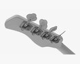 Electric 4-String Bass Guitar 01 V2 3D 모델 