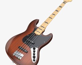 Electric 4-String Bass Guitar 01 3D model