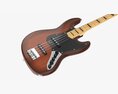 Electric 4-String Bass Guitar 01 3D модель
