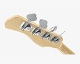 Electric 4-String Bass Guitar 01 3D-Modell