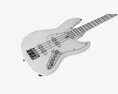 Electric 4-String Bass Guitar 01 3D-Modell
