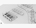 Electric 4-String Bass Guitar 01 3D модель