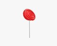 Red Lollipop Swirl 3d model