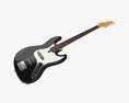 Electric 4-String Bass Guitar 02 Black 3d model