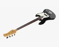 Electric 4-String Bass Guitar 02 Black 3D модель