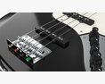 Electric 4-String Bass Guitar 02 Black 3D-Modell