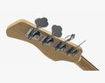 Electric 4-String Bass Guitar 02 Black Modello 3D