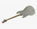 Electric 4-String Bass Guitar 02 White Modelo 3d