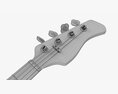 Electric 4-String Bass Guitar 02 White Modelo 3D