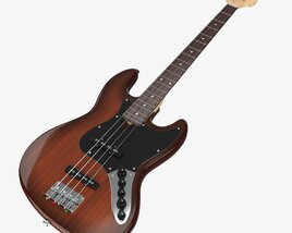 Electric 4-String Bass Guitar 02 3D model