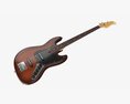 Electric 4-String Bass Guitar 02 3D модель