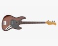 Electric 4-String Bass Guitar 02 3D-Modell