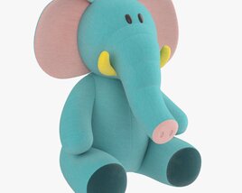 Elephant Soft Toy V2 3D model