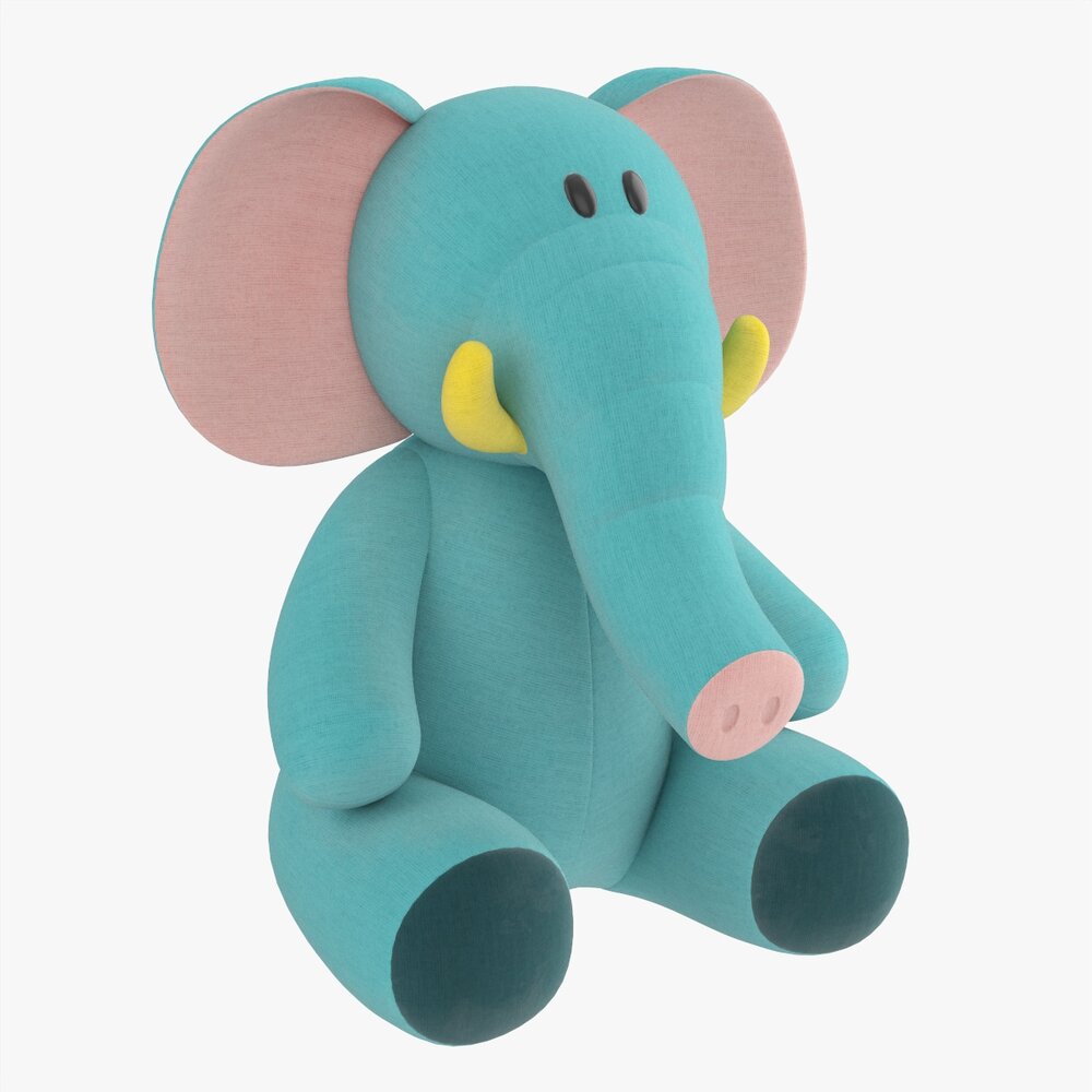 Elephant Soft Toy V2 Modèle 3D